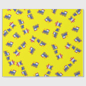 Train Cute Choo-Choo 1st Birthday Party Thema Cadeaupapier (Vlak)