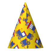 Train Cute Choo-Choo 1st Birthday Party Thema Feesthoedjes (Achterkant)