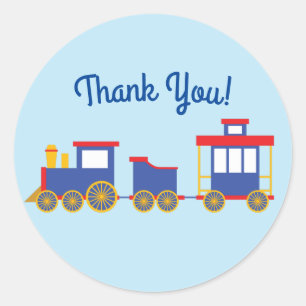 Train Cute Choo-Choo 1st Birthday Party Thema Ronde Sticker