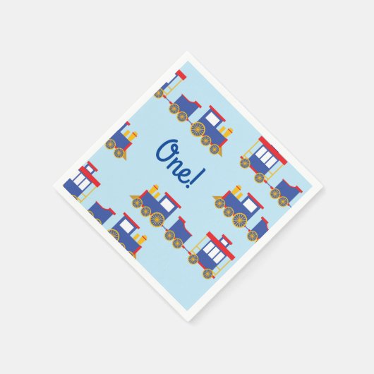 Train Cute Choo-Choo 1st Birthday Party Thema Servet (Hoek)