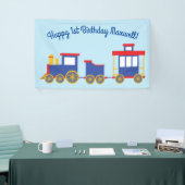 Train Cute Choo-Choo 1st Birthday Party Thema Spandoek (Beurs)