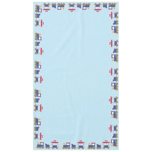 Train Cute Choo-Choo 1st Birthday Party Thema Tafelkleed (Voorkant)