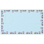 Train Cute Choo-Choo 1st Birthday Party Thema Tafelkleed (Voorkant (Horizontaal))