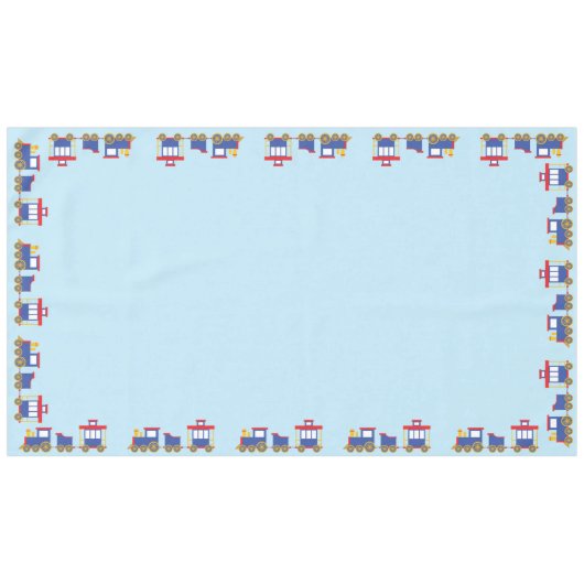 Train Cute Choo-Choo 1st Birthday Party Thema Tafelkleed (Voorkant (Horizontaal))
