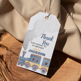 Train Dank je Label Birthday Baby shower Cadeaulabel