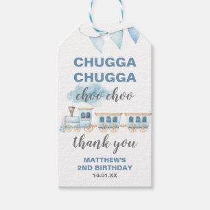 Train Dank u Labels Verjaardag Baby shower Cadeaulabel