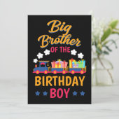 Train Day Party Railroad Big Brother van de geboor Kaart (Staand voorkant)