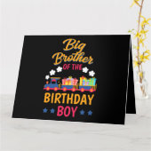 Train Day Party Railroad Big Brother van de geboor Kaart (Gele Bloem)