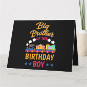 Train Day Party Railroad Big Brother van de geboor Kaart (Achterkant)