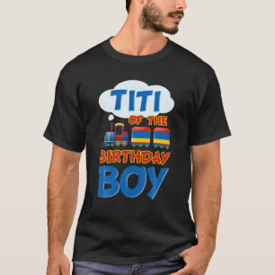 Train Day Railroad Titi van het verjaardagsjongens T-shirt