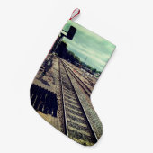 Train depot kleine kerstsok (Voorkant (Hangend))