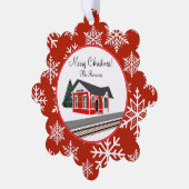 Train Depot Tekening Papier Ornament Gift Kaart (Links)