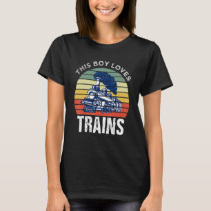 Train Deze jongen houdt van treinen T-shirt