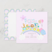 Train dieren roze (Voorkant / Achterkant)