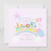 Train dieren roze (Voorkant)