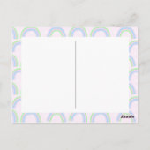 Train dieren roze briefkaart (Achterkant)