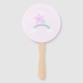 Train dieren roze handwaaier (Achterkant)