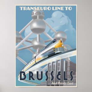 Train door Europa - van de toekomst! Poster