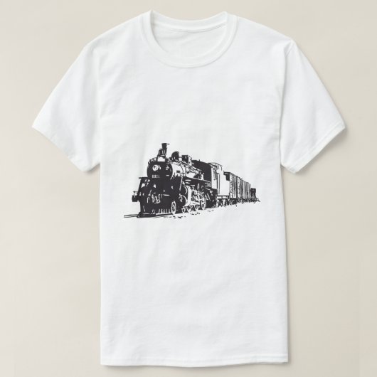 Train Drawing Graphic T-Shirt – Artistieke Sketch (Design voorkant)