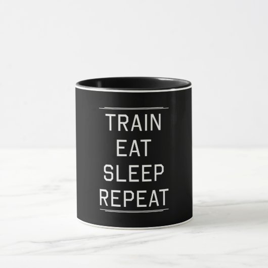 Train Eat Sleep Herhaal. Mok (Midden)