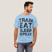 Train Eat Sleep Herhalen T-shirt (Voorkant volledig)