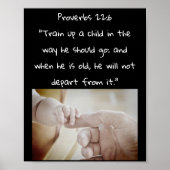 Train Een Kind Bijbeltekst Poster (Voorkant)