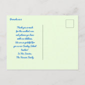 Train een kind Lammetjes Kinderopvang Schrift Briefkaart (Achterkant)