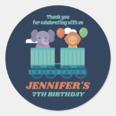 Train- en kalveren ronde sticker (Voorkant)