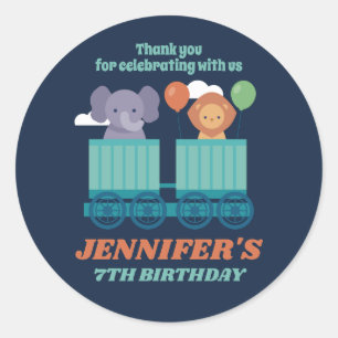 Train- en kalveren ronde sticker