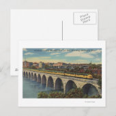 Train- en oversteekbrug briefkaart (Voorkant / Achterkant)