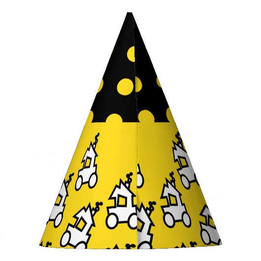 Train en Polka Dots Verjaardagsfeestje Pet Feesthoedjes (Achterkant)