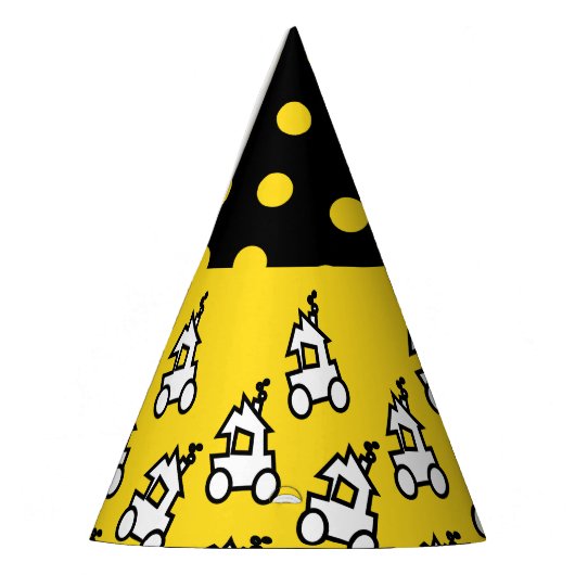 Train en Polka Dots Verjaardagsfeestje Pet Feesthoedjes (Links)