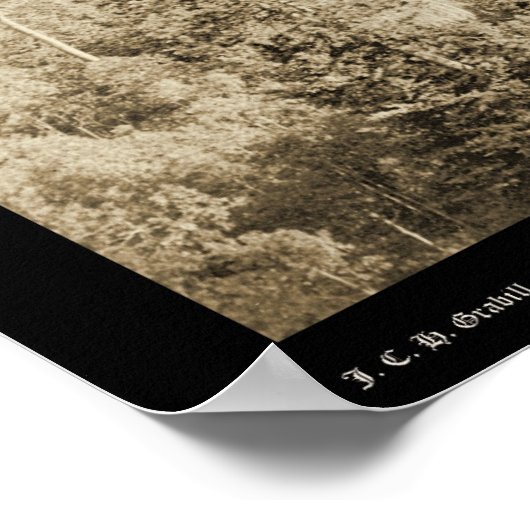 Train Engine bij Black Hills SD WY 1890 Poster (Hoek)