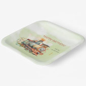 Train Engine Boy 1st. Birthday Papieren Bordje (Gebogen)