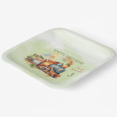 Train Engine Boy 3rd. Birthday Papieren Bordje (Gebogen)