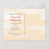 Train Engine Boy 4th Birthday Invitation briefkaar Uitnodiging Briefkaart (Achterkant)