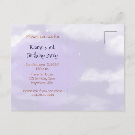 Train Engine Boy 5th Birthday Invitation briefkaar Uitnodiging Briefkaart (Achterkant)