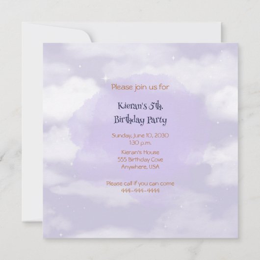 Train Engine Boy 5th Birthday Uitnodiging (Achterkant)