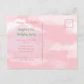 Train Engine Girl 2e verjaardag briefkaart (Achterkant)