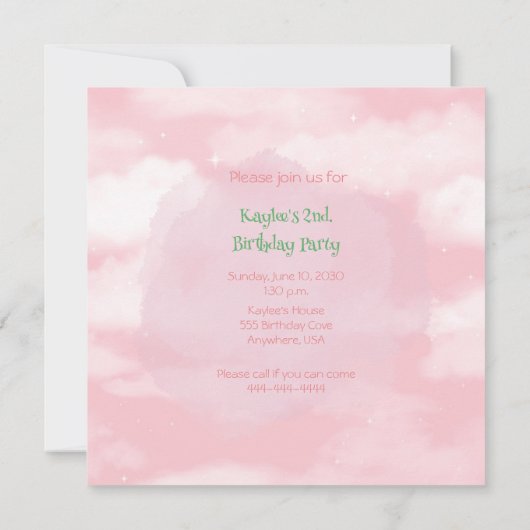 Train Engine Girl 2e verjaardag Kaart (Achterkant)