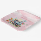 Train Engine Girl 2e verjaardag Papieren Bordje (Gebogen)