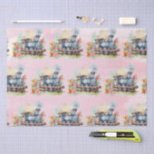 Train Engine Girl Birthday Tissuepapier (Craft)