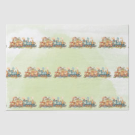 Train Engine Girl Birthday Tissuepapier