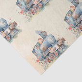 Train Engine Girl Birthday Tissuepapier (Detail)