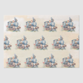 Train Engine Girl Birthday Tissuepapier