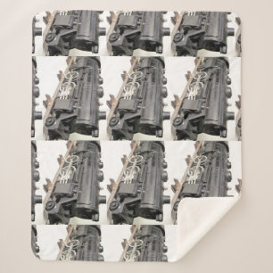 Train Engine Middelgrote Sherpa Blanket Sherpa Deken