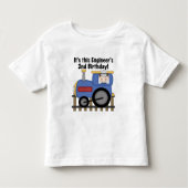 Train Engineer 2e verjaardag overhemden en cadeaus Kinder Shirts (Voorkant)