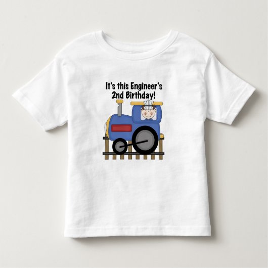 Train Engineer 2e verjaardag overhemden en cadeaus Kinder Shirts (Voorkant)