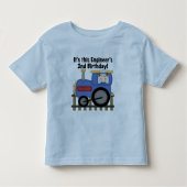 Train Engineer 2e verjaardag overhemden en cadeaus Kinder Shirts (Voorkant)