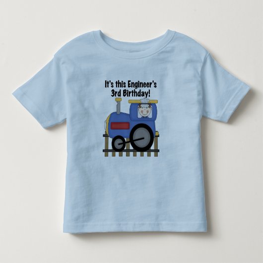 Train Engineer 3e verjaardag Tshirts en geschenken (Voorkant)